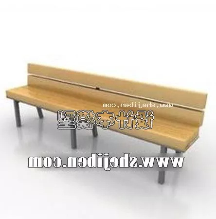 Art Deco Patio Bench 3d model