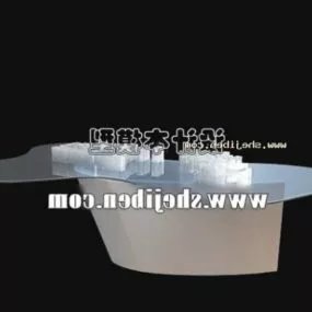 Modern Reception Table Furniture 3d model