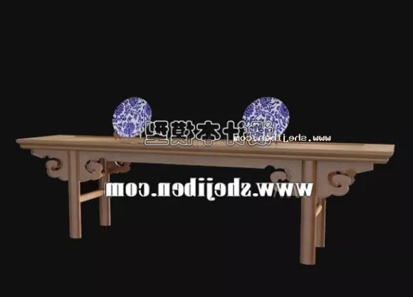 Chinese Console Table Furniture With Decorating 3d model Chinese Console Table Furniture With Decorating 3d model