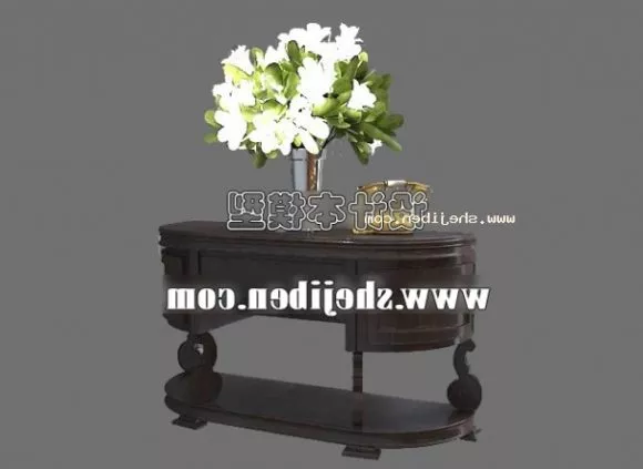 Lattice Vase With Yellow Flower 3d model