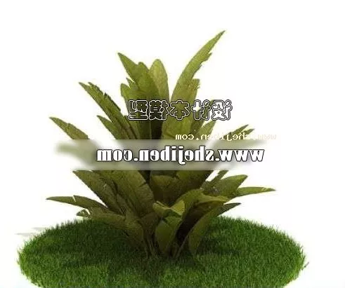 Pink Cartoon Tree 3d model