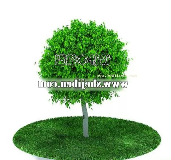 Cartoon Polygon Tree 3d model