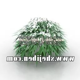 Outdoor Winter Bushes Plant 3d model