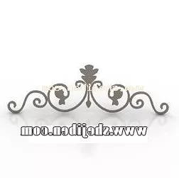 Wrought Iron Gate Decorative 3d model