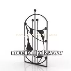 Door Window With Simple Frame 3d model