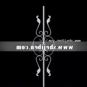Wrought Iron Fence Column 3d model