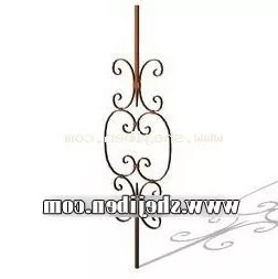Brass Iron Fence 3d model