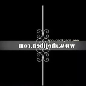 Iron Handrail Floral Shape 3d model
