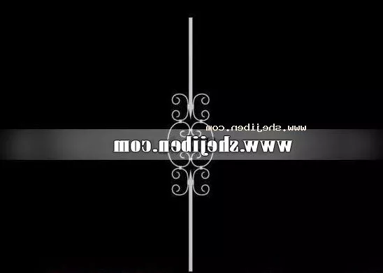 Iron Handrail Floral Shape 3d model Iron Handrail Floral Shape 3d model