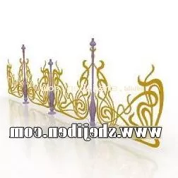 Decorative Of Curved Lamp Hook Shape 3d model