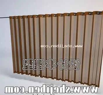 Two Layers Curtain White Purple Color 3d model
