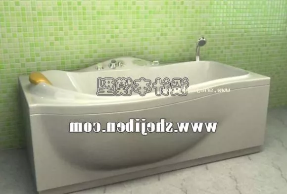 Home Bathtub With Jacuzzi 3d model Home Bathtub With Jacuzzi 3d model