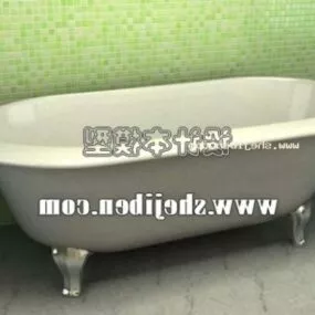 Antique Bathtub With Silver Leg 3d model