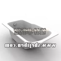 White Bathtub Sanitary For Bathroom 3d model