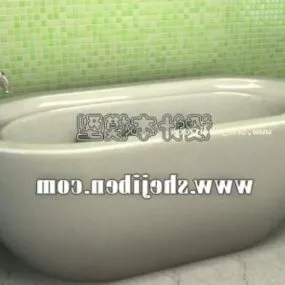 Modern Bathtub Smooth Edge Shape 3d model