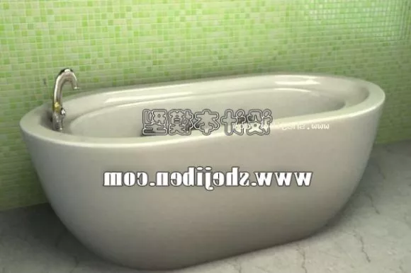 Modern Bathtub Smooth Edge Shape 3d model Modern Bathtub Smooth Edge Shape 3d model
