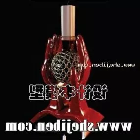 Decorative Red Candlestick Light Modern Style 3d model