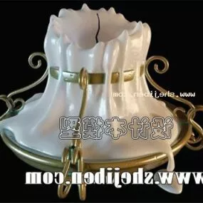 Candlestick Lamp With Metal Cover Stand 3d model