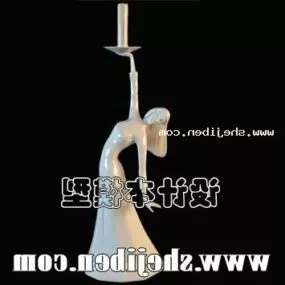 Candle Holder Girl Shaped 3d model