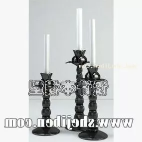 Black Candle Holder 3d model