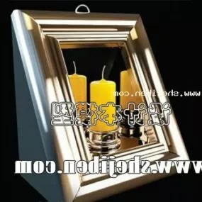 Candle Holder Frame Style 3d model