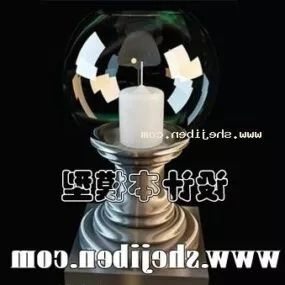 Candle Holder Glass Sphere 3d model