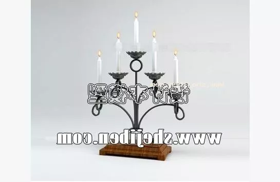 Burning Candle Light 3d model