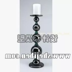 Candle Holder Black Stand 3d model