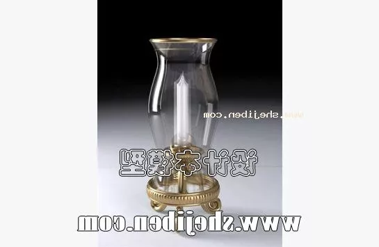 European Candle Holder Glass Case 3d model European Candle Holder Glass Case 3d model
