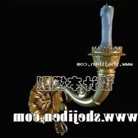 Classic Curved Candlestick Light 3d model