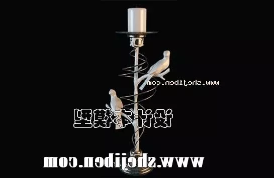 Ceiling Lamp Square Wooden Cover 3d model