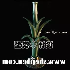 Candlestick Light Leaf Style 3d model
