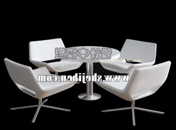 Modern Round Coffee Table Chairs 3d model Modern Round Coffee Table Chairs 3d model