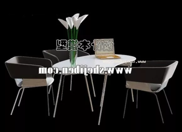 Coffee Cup With Spoon Set 3d model