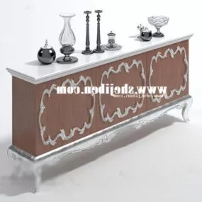 European Tv Cabinet Retro Style 3d model