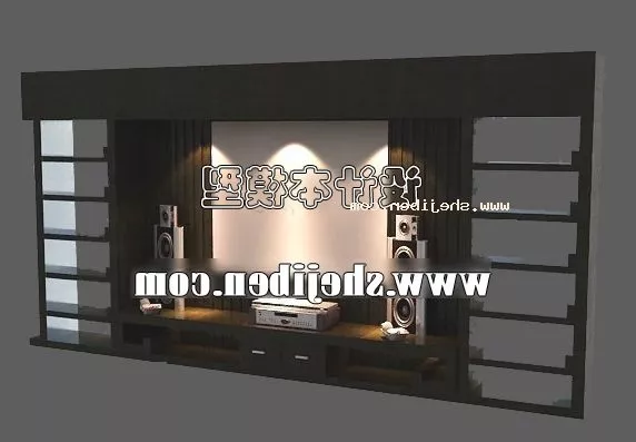 L Shaped Office Work Desk With Storage 3d model