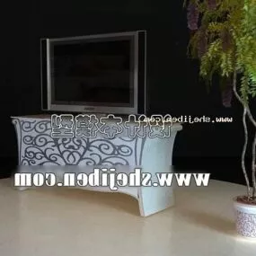 Tv Cabinet Vintage Table Decoration 3d model