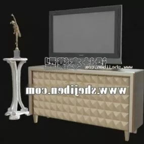Living Room Tv Cabinet With Art Door 3d model