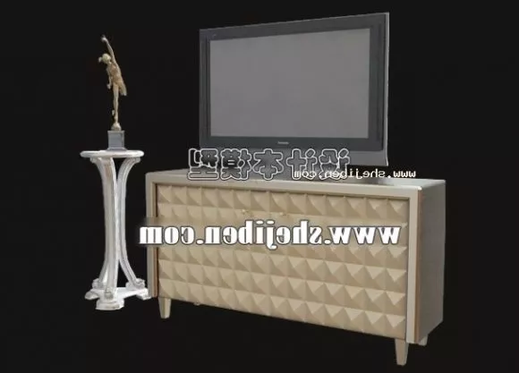 Simple Square Nightstand 3d model