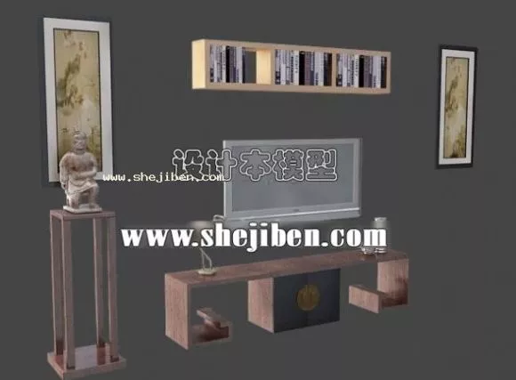 Tall Corner Rack Shelf 3d model