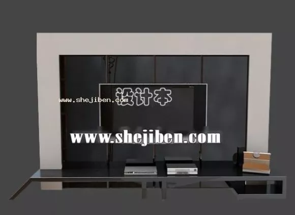 Console Table With A Chair Chinese Furniture 3d model