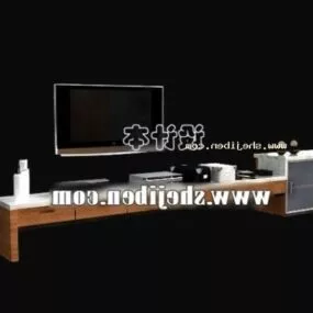 Wooden Simple Tv Cabinet Living Room 3d model