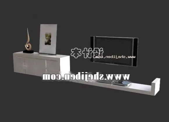 Filing Cabinet With Drawers Mdf 3d model