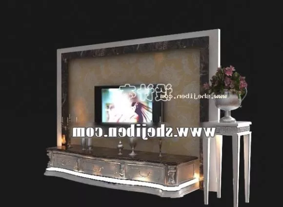 Modern Tv Shelf 3d model