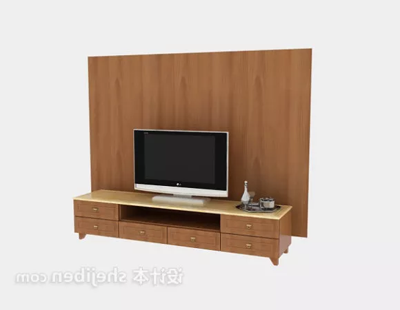 Plasma Tv With Sound System 3d model