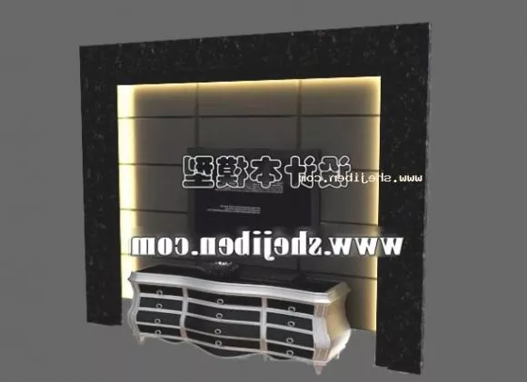 Tv Flat Wall Mounted 3d model