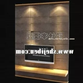 Simple Tv Cabinet With Lighting Decorative 3d model