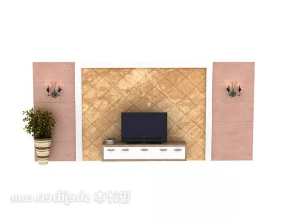 Office Desk Furniture With Chair Computer 3d model