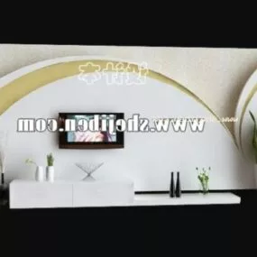 Mediterranean Tv Wall Cabinet 3d model