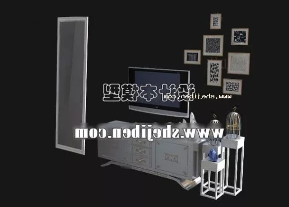 Glasscase With Glass Shelf 3d model